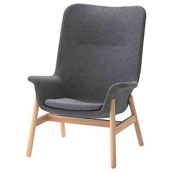 Кресло c высокой спинкой ВЕДБУ темно-серый ИКЕА, IKEA Нур-Султан