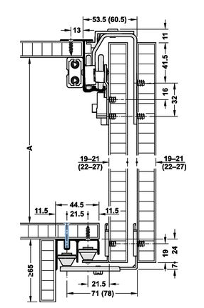 Комплект Slido Classic 50 VF SR, для 2 дверных полотен, 22-27 мм Алматы