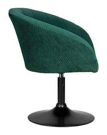 Кресло дизайнерское EDISON BLACK, зеленый велюр (1922-9) Астана