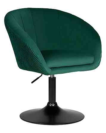 Кресло дизайнерское EDISON BLACK, зеленый велюр (1922-9) Астана