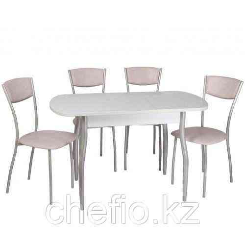 Обеденный комплект (1+4) Пластик стол + 4 стула Амарант (эмаль) Астана