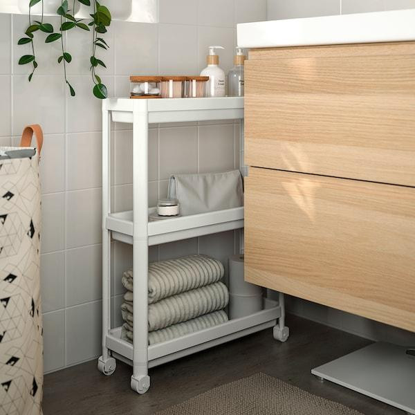 Тележка ВЕСКЕН белый 54x18x71 см ИКЕА, IKEA Астана - изображение 4