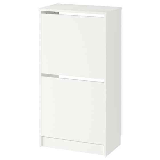 Шкаф для обуви с 2 отделениями БИССА белый ИКЕА, IKEA Нур-Султан