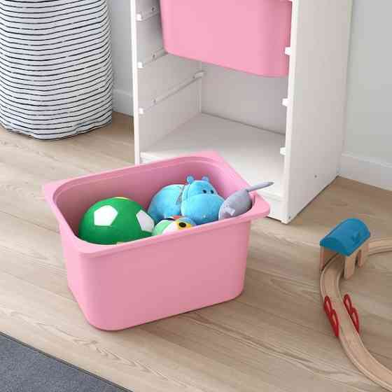Стеллаж для игрушек ТРУФАСТ белый/розовый 46x30x94 см ИКЕА, IKEA Нур-Султан