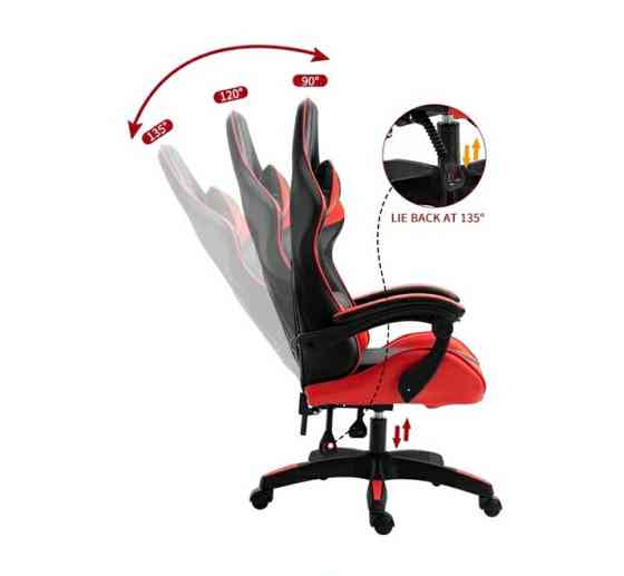 Игровое кресло GLOBAL Game SF Black Red без подножки для ног Костанай