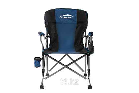 Складное туристическое кресло. Большой размер. С круглыми подлокотниками - ALASKA BLUE Алматы