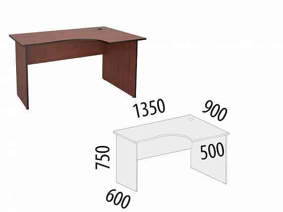 41.47 Стол эргономичный правый 135х90х75 Астана