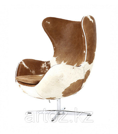 Кресло Egg chair Cow (White/Ginger) Алматы - изображение 3