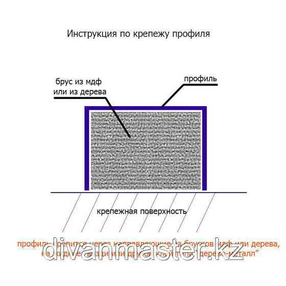 12*18, матовое золото - профиль для декорирования мебели, желтое 305 см Алматы