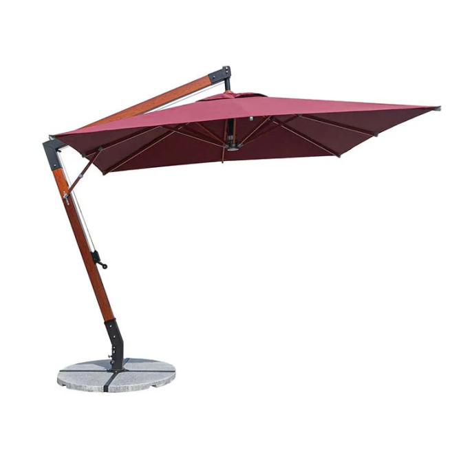 Зонт квадратный ART.Home Wood W-Lux (bordo), 3*3м, бордовый (с 4-мя утяжелителями) Алматы - изображение 1