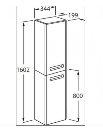 Шкаф пенал для ванны Roca The Gap ZRU9302739 Алматы