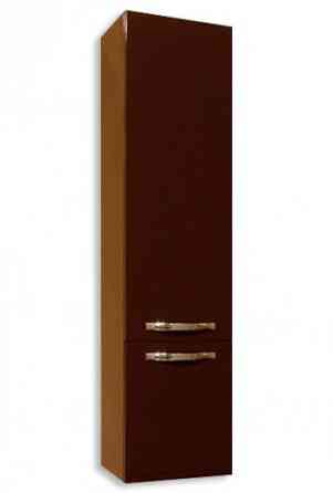 Шкаф-колонна подвесная Акватон Ария М тёмно-коричневая с корзиной Алматы