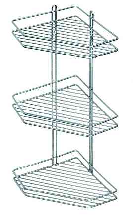 Полка Аквалиния хром 3-полочая угловая 25,2х19х62х20 AE-672 Алматы