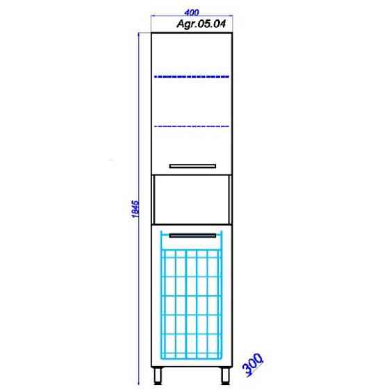 Пенал напольный Aqwella Allegro 40 с корзиной белый Agr.05.04 Алматы