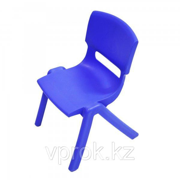 Стульчик детский пластиковый высота сиденья 28 см, синий Алматы - изображение 1