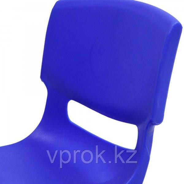 Стульчик детский пластиковый высота сиденья 28 см, синий Алматы - изображение 3
