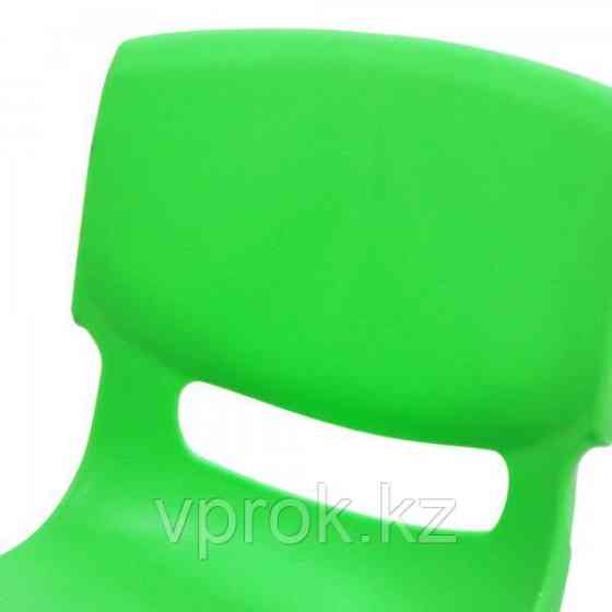 Стульчик детский пластиковый высота сиденья 28 см, зеленый Алматы
