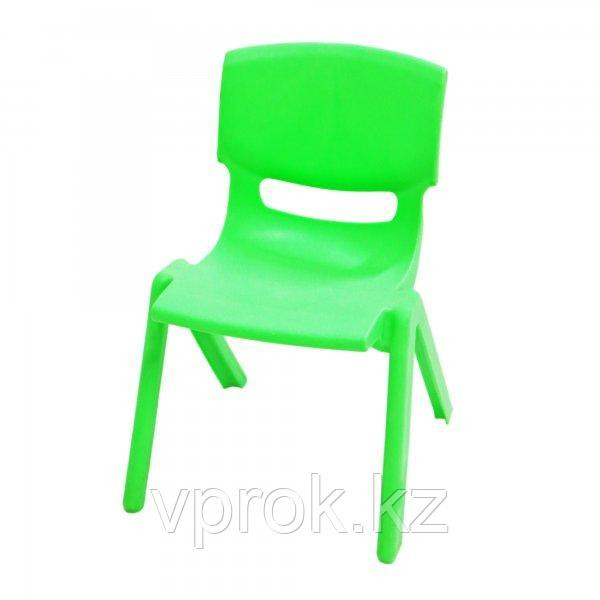 Стульчик детский пластиковый высота сиденья 28 см, зеленый Алматы - изображение 1