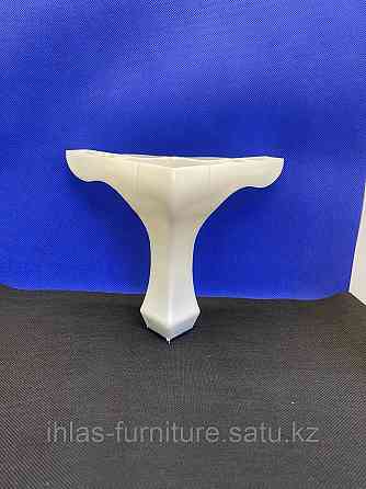 Мебельная ножка пластиковая высота 14см цвет белый. без узора Алматы