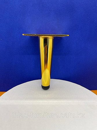Ножка стальная с прямая и золото 13см Алматы - изображение 1