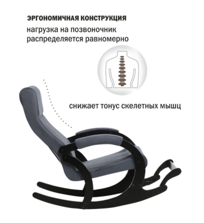 Кресло-качалка Марсель (ткань Amigo NAVY) Алматы - изображение 3