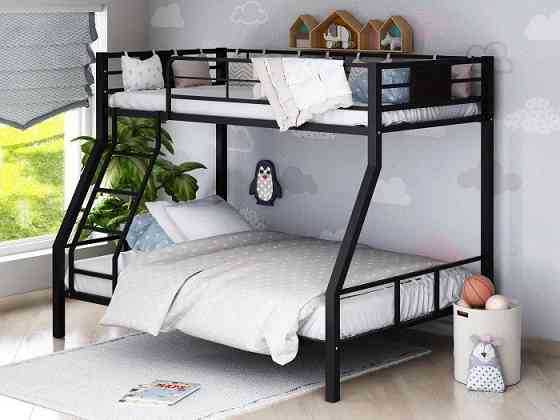 Двухъярусная кровать Гранада 1, 120x190 см, черный Алматы