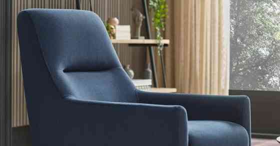 Классическое кресло темно-синего цвета Шымкент