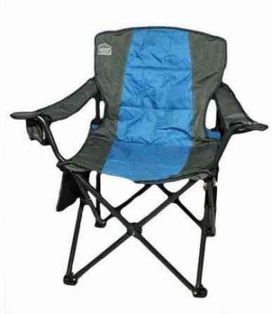Кресло складное туристическое со спинкой и подлокотниками Camp Master Синий Алматы