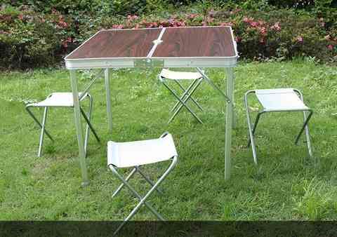 Раскладной столик-дипломат для пикника + 4 стульчика Алматы