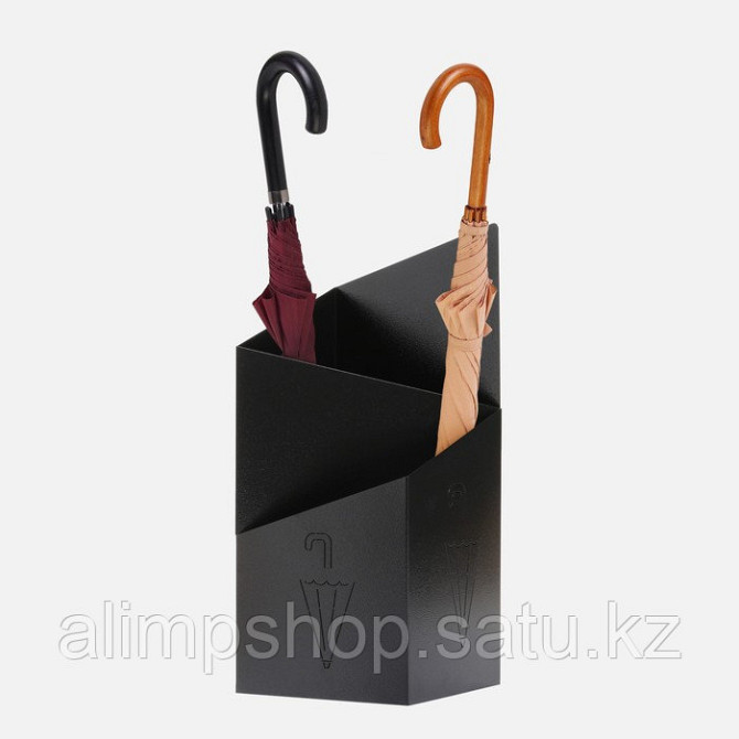 Подставка для зонтов "Линии" черная, 25,2х25,2х60см Алматы - изображение 1