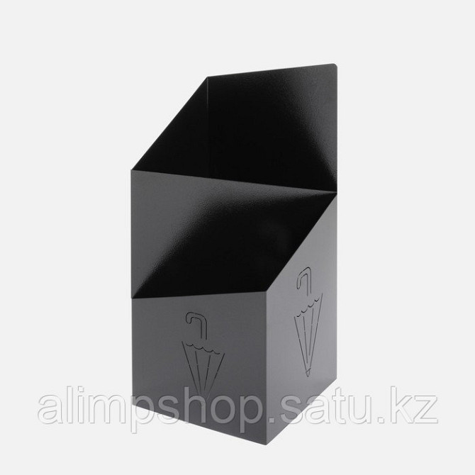 Подставка для зонтов "Линии" черная, 25,2х25,2х60см Алматы - изображение 2