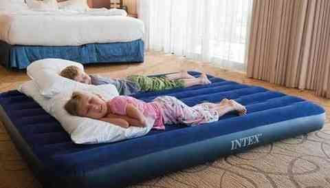 Матрас надувной 152х203x25 с насосом и подушками INTEX 64765 Classic Downy Airbed Алматы