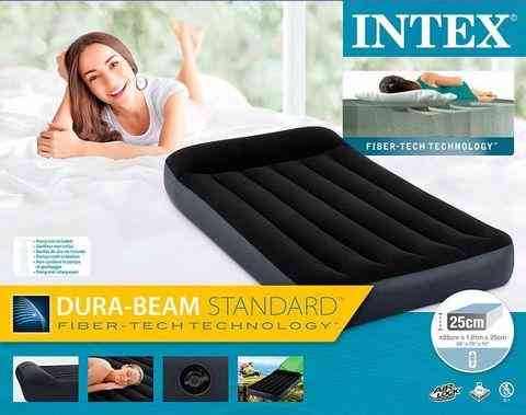 Матрас надувной с подголовником INTEX Pillow Rest Classic Airbed (64141, 99х191х25 см) Алматы