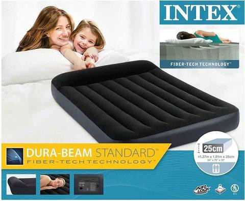 Матрас надувной с подголовником INTEX Pillow Rest Classic Airbed (64142, 137х191х25 см) Алматы - изображение 1