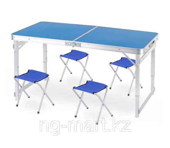 Стол с 4 стульями для пикника FG-120-blue Алматы