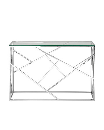 Консоль Artik 115*30, прозрачное стекло, сталь серебро Алматы - изображение 4