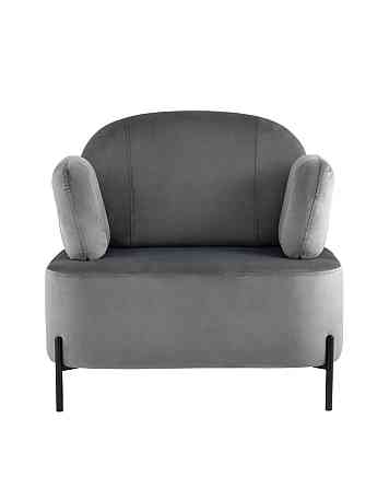 Кресло для отдыха Candy с подлокотниками велюр серый Алматы
