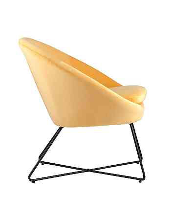 Кресло интерьерное Columbo, вельвет, оранжевый Алматы