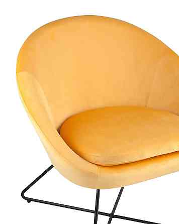 Кресло интерьерное Columbo, вельвет, оранжевый Алматы