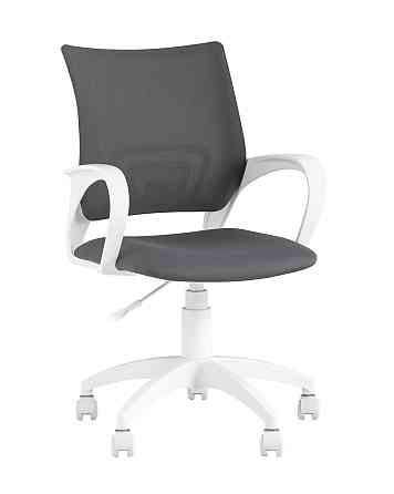 Кресло офисное Basic W серая ткань крестовина белый пластик Алматы