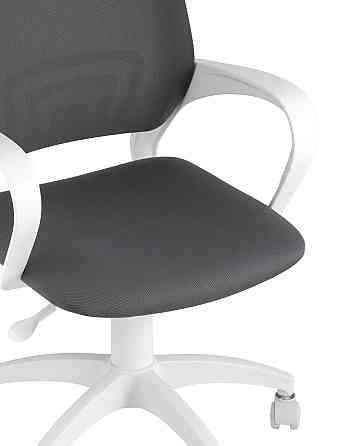 Кресло офисное Basic W серая ткань крестовина белый пластик Алматы