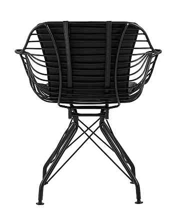 Стул-кресло Thomas черное с черной подушкой Алматы