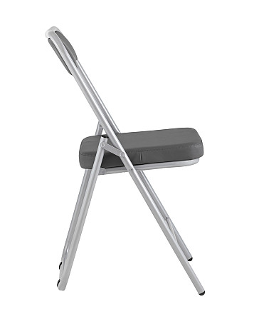 Складной стул Jolly экокожа серый каркас металлик Алматы - изображение 4