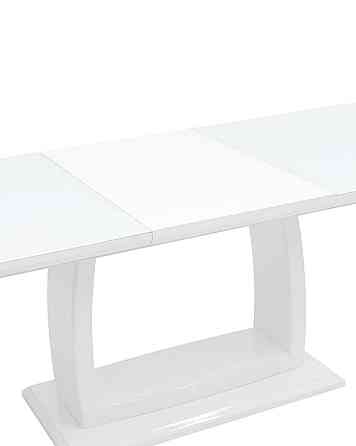 Стол обеденный Orlean, раскладной, 160-215*90, глянцевый белый Алматы