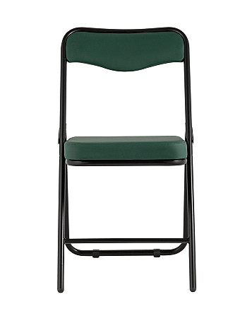 Складной стул Jolly экокожа зелёный каркас черный матовый Алматы - изображение 3