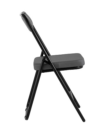 Складной стул Jolly экокожа серый каркас черный матовый Алматы - изображение 4