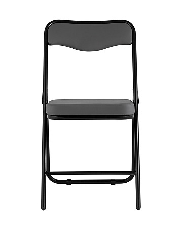 Складной стул Jolly экокожа серый каркас черный матовый Алматы - изображение 3