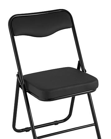 Складной стул Jolly экокожа черный каркас черный матовый Алматы - изображение 2