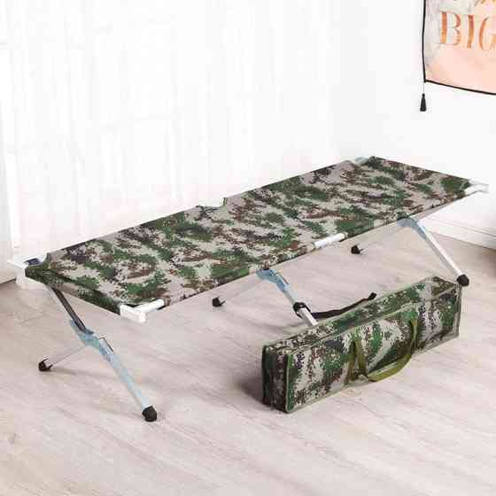 Складная туристическая кровать раскладушка с металлическими рамами с чехлом 190х65х40 см пиксельный  Алматы