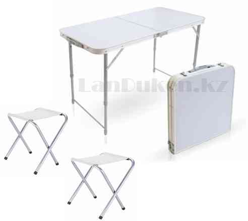 Раскладной стол и стулья для пикника в чемодане FOLDING TABLE "90* 60* 70 см" (туристический столик) Алматы